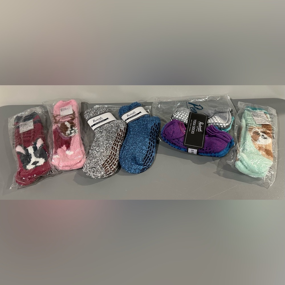 11 pairs of socks NEW yoga spa and cozy